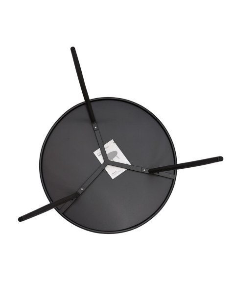 Stolik Kawowy Ogrodowy VIBE 60 Cm Stalowy 3 Nogi Szary