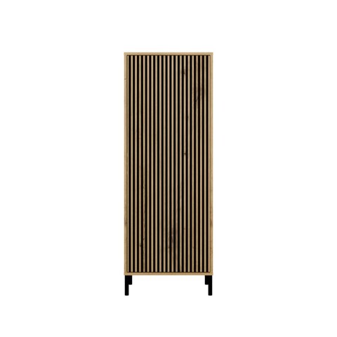 Witryna KAMARO 1DD SLIM DĄB ARTISAN Lamele Front Ryflowany
