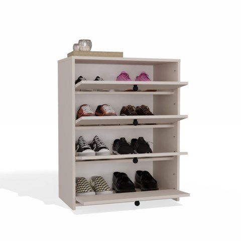 Szafka Na Buty LOKA KASZMIR BEŻ 4 Drzwi Uchylne 66 Cm do Przedpokoju