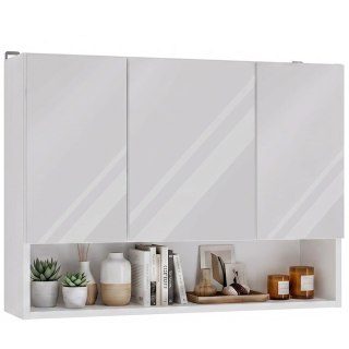 Szafka Łazienkowa Wisząca POLA 3DL/P BIAŁY 80 Cm 3 Lustra z Półką