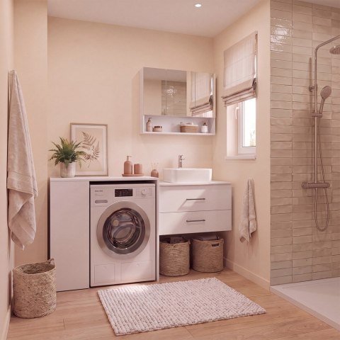 Szafka Łazienkowa Wisząca POLA 3DL/P BIAŁY 80 Cm 3 Lustra z Półką
