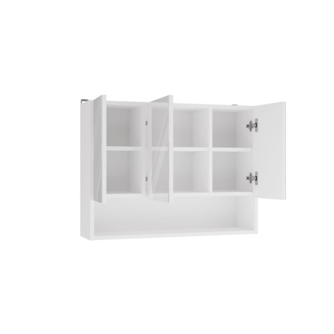 Szafka Łazienkowa Wisząca POLA 3DL/P BIAŁY 80 Cm 3 Lustra z Półką