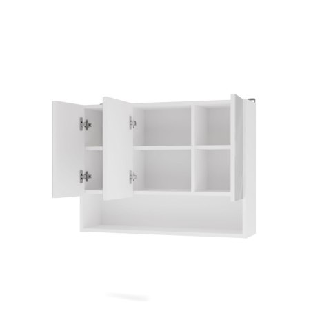 Szafka Łazienkowa Wisząca POLA 3DL/P BIAŁY 80 Cm 3 Lustra z Półką